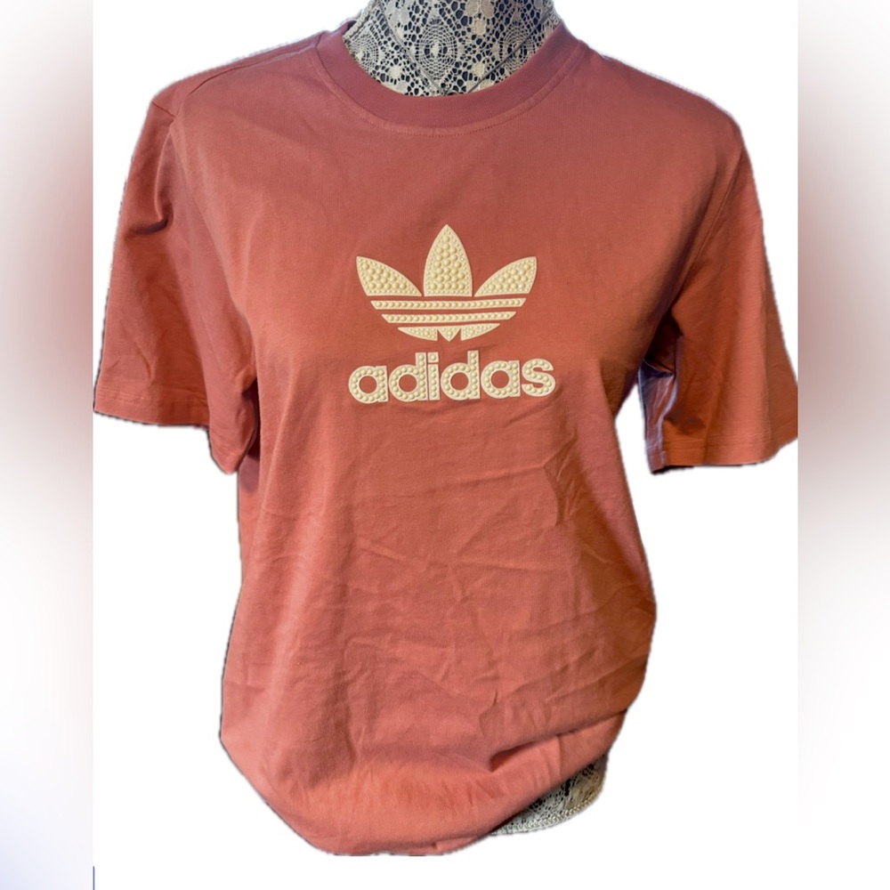 ADIDAS T SHIRT with white rhinestones. NWT